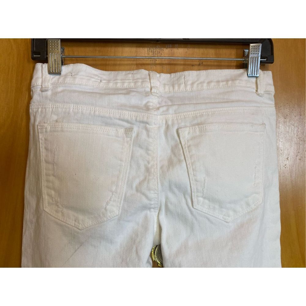 Zara White Ripped Distressed Jeans Denim Skinny Size 2 High Rise. - Picture 13 of 13